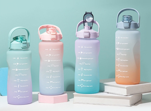 Imagen 2 de 7 de Botella De Agua Motivacional Gran Capacidad 2l Deportiva
