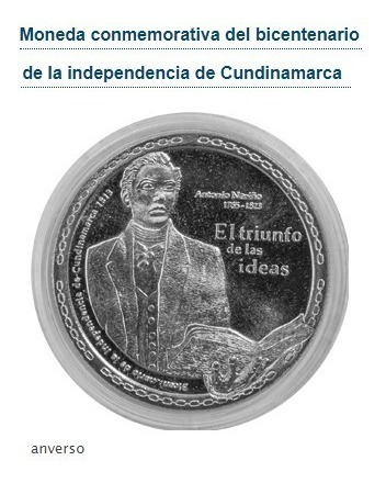 6 Monedas Conmemorativa Independencia Cudinamarca