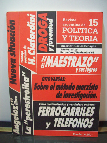 Adp Revista Argentina Politica Y Teoria Carlos Echagüe Direc