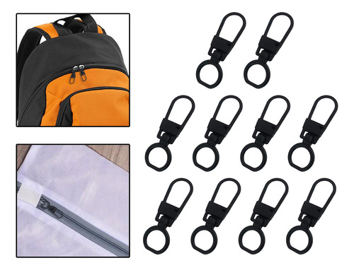 10 Lengüetas Para Tirar De La Cremallera, Reemplazo Negro