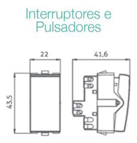 Sleek Interruptor 1 Tecla Paralela + 1 Tomadas 2p+t 10a