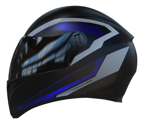 Casco Integral Moto Vertigo V50 Phantom Azul Mate
