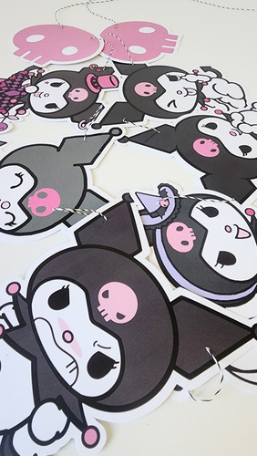 Kuromi Set Guirnaldas Y Banderin X 3 Unidades Varios Kuromi