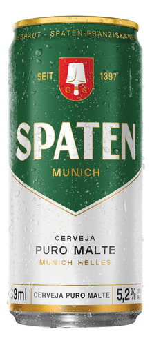 Cerveja Spaten Munich Puro Malte Lata 269 Ml - Pack 8 Und