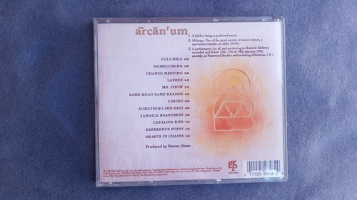 Acoustic Alchemy Arcanum Cd Usado 1996 Usa.