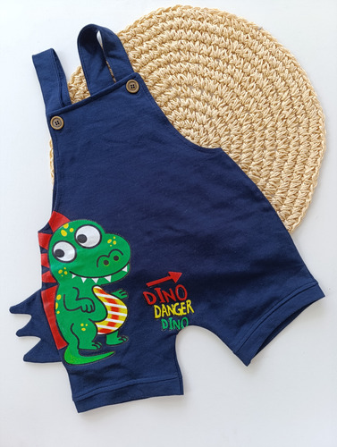 Jardinero Para Bebe Nene Nena Azul Oscuro Dino 24-36 M