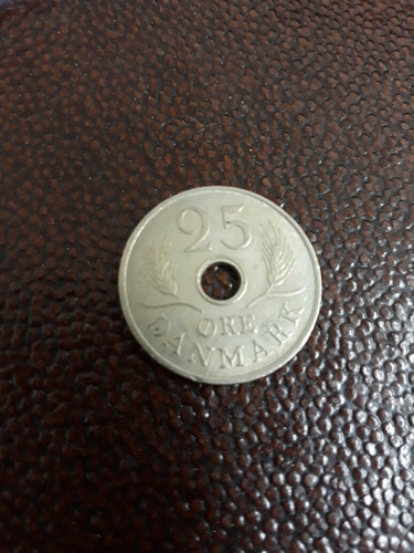 Moneda Dinamarca 25 Ore Año 1967 Frederik Ix