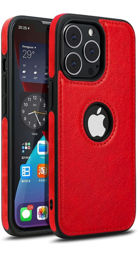 Funda Para iPhone 13 Pro Max 6.7 Cuero Rojo