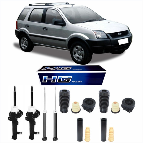 Kit 4 Amortecedor Ecosport 2006 2007 2008 2009 Nakata + Kit