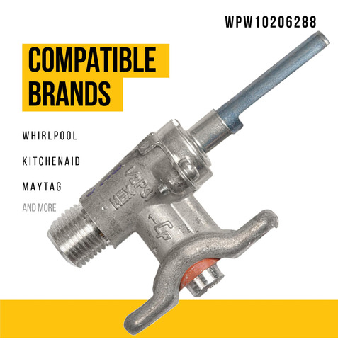 Válvula De Quemador De Superficie Wpw10206288 W10206288 -