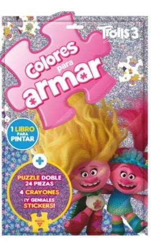 Flow Pack Colores Para Armar Trolls 3, De Anonimo. Trolls 3, Vol. 1. Editorial Vértice, Tapa Tapa Blanda En Español