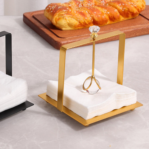 Dispensador De Pañuelos De Mesa De Metal Independiente F