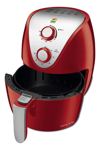 Air fryer Mondial Family IV New Practic de 3.5L cor vermelho/inox 220V