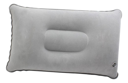 Travesseiro Portátil 43x27cm Cinza Claro