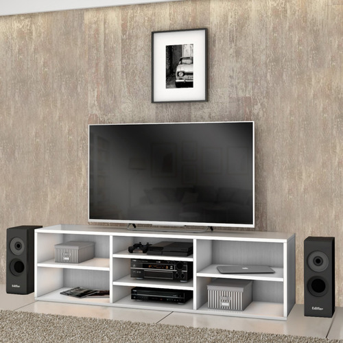 Rack Minimalista Para Tv Moderno Con Estantes