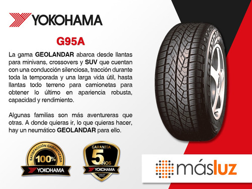 4 Llantas G95a Yokohama P225/55r17 95h
