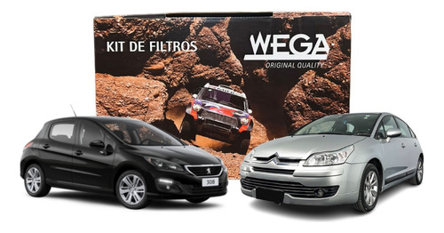 Kit 4 Filtros Wega Citroën C4 2.0-peugeot 308 2.0 