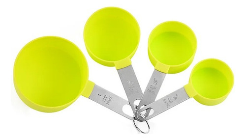 Juego De 4 Cucharas Medidoras Con Mango De Acero