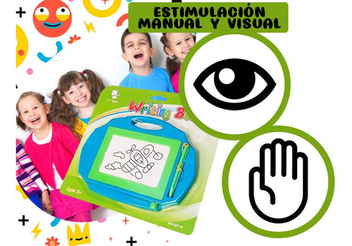 Imagen 5 de 10 de Pizarra Magica Magnetica Infantil Didactica Con Lapiz Valija