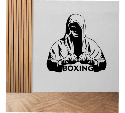 Vinilo Pared Decorativo Gym Boxeo Hombre 80x80cm