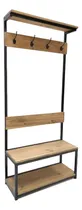 Comprar Perchero Recibidor Industrial Hierro Y Madera Placard Rustic