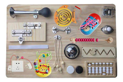 6 Tablero Ocupado De Madera Material Actividad Juguete