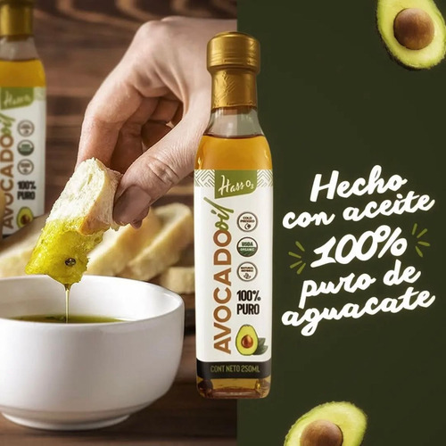 Aceite De Palta Puro Orgánico 250ml Botella De Vidrio