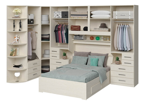 Quarto De Casal De Canto E Sem Cama 1344s Carvalho