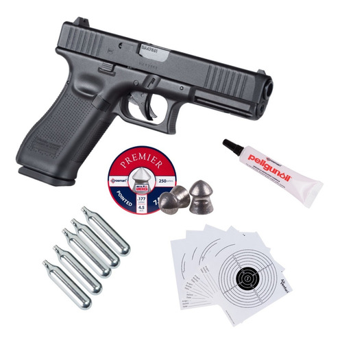 Pistola Glock 17 Co2 Blowback Gen 5 .177  Pellets Xchws P