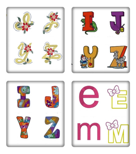 Matrizes Bordado Alfabeto Formato Pes Pack 27.000 Matriz