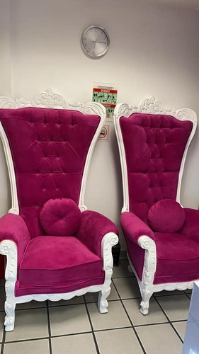 Sillon Luis Xv Modelo Emperador Rosa Fino