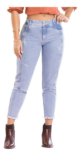 Mom Jeans Goten Azul Claro Colombiano - Exclusividad T&t