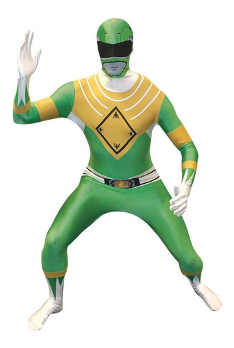 Disfraz Para Adulto Power Ranger Verde Traje Morphsuit