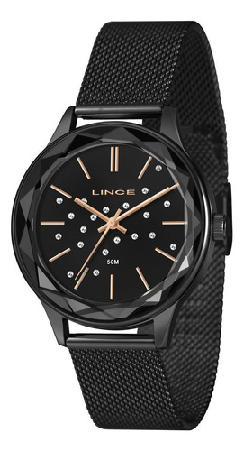 Relógio Lince Feminino 40mm Aço Preto - Lrn4782l40