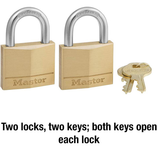 Candado Master Lock De Bronce Sólido Con Llave Diferente, Co