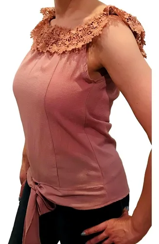 Blusa Dama Elegante Vestir Encaje Formal Y Casual Barata