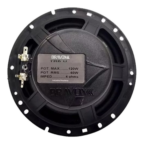 Par Auto Falante Bravox Triaxial 6 Polegadas 120w Tr6u Som