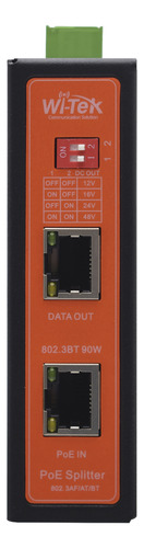 Splitter Poe Wi-tek In 90w Salida 12/16/24/48v Wipoe55sbtidc