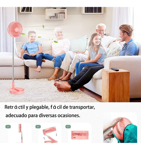 Mini Ventiladores De Piso Mesa Portatil Personal Recargable