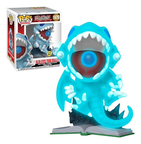 Funko Pop Dragon Blanco De Ojos Azules Toon Glow 6 Glow