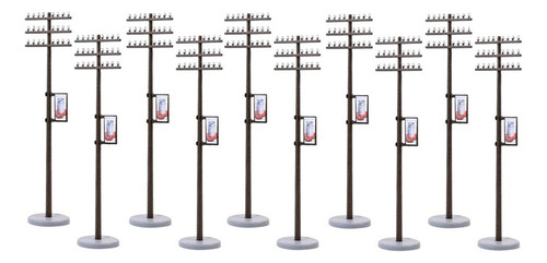 Poste De Línea Eléctrica En Miniatura 10x 1:87 Para 9.1cm