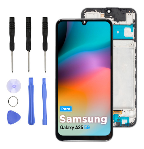 Pantalla Lcd Para Samsung A25 5g Con Marco Sm-a256e/sm-a256b