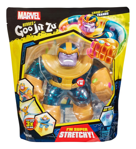  Heroes Of Goo Jit Zu Thanos Marvel Juguete Elastico 20 Cms 