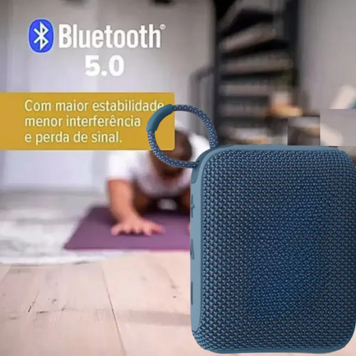 Caixa De Som Bluetooth Go4 Potente Portatil Resistente Água Preto