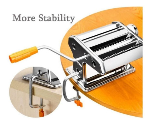 Máquina P/ Macarrão De Fazer Massas Manual Talharim Aço Inox