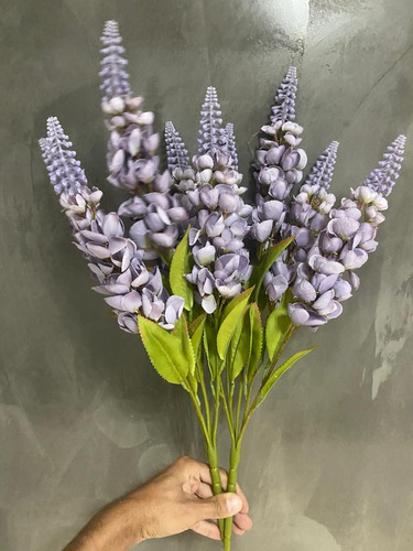 2 Buquês De Boca De Leão Artificial Toque Real Flor Roxo