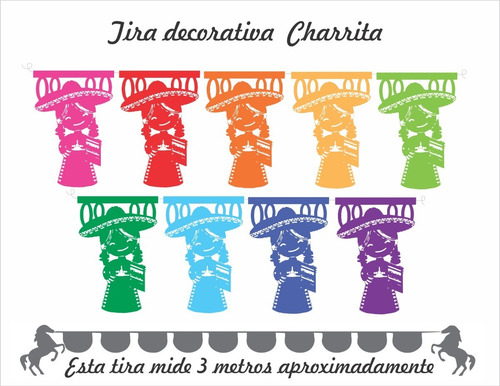Imagen 3 de 8 de Decoración Papel Picado Tiras Alegria Oferta 10 Tira Papel