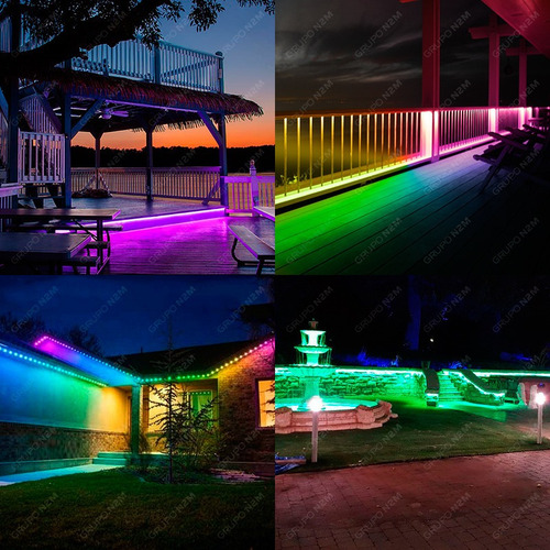 Imagen 6 de 10 de Tira Led 5050 Rollo 20 Metros Rgb 12v Exterior Kit Completo