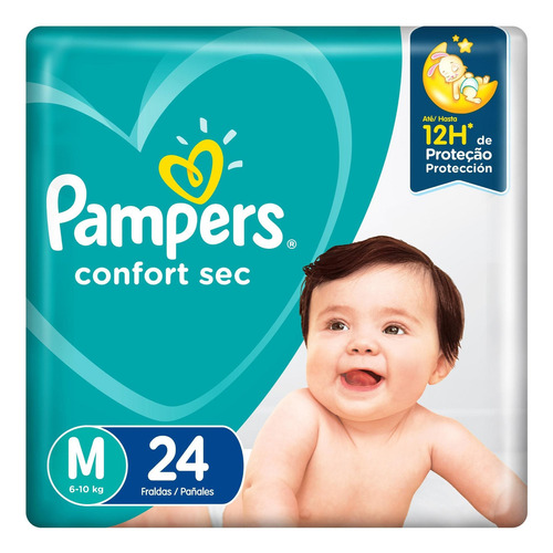 Fralda Pampers Confort Sec Pacotao M Com 24 Unidades