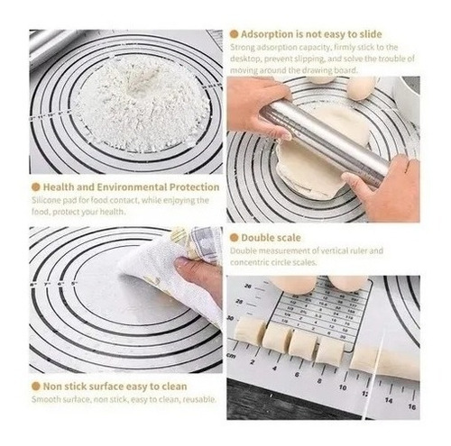 Uslero Ajustable Cocina Rodillo Fondant De Acero Inoxidable